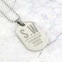Personalised Initials Steel Dog Tag Necklace, thumbnail 4 of 7