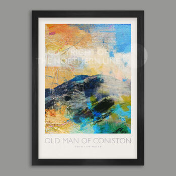 Old Man Of Coniston From Low Water Lake District Poster Print, 2 of 5