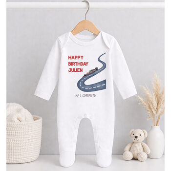 Personalised Lap One Complete Racing Birthday T Shirt, 3 of 7