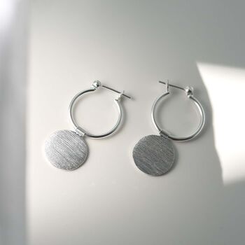Sterling Silver Omega Drop Earrings, 4 of 8