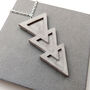 Geometric Triangular Pendant Necklace, thumbnail 2 of 5