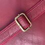 Red Soft Leather Travel Bag, Holdall, Flight Bag, thumbnail 5 of 6