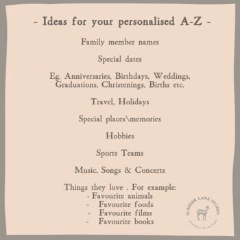 Personalised A To Z Of Us, 7 of 9