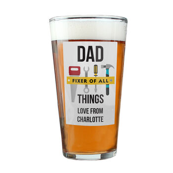 Beer Gifts For Him Personalised Pint Glass, 2 of 5