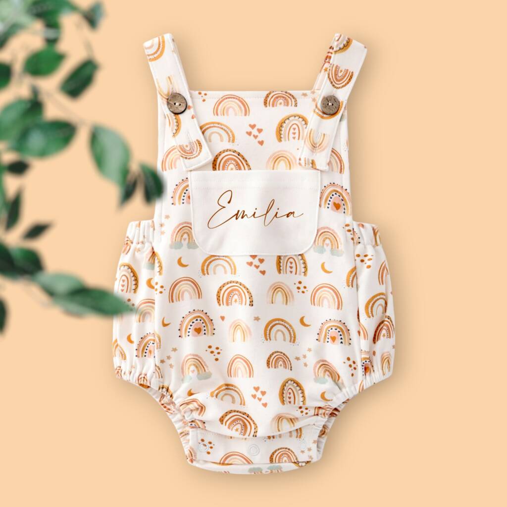 Rainbow Baby Dungaree Romper By Jack Spratt