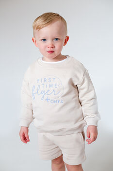 First Time Flyer Personalised Emb Holiday Sweatshirt, 2 of 6