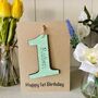 Personalised First 1st Birthday Wooden One Gift Card, thumbnail 6 of 7