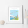 Plymouth Lido And Smeatons Tower Devon Print, thumbnail 1 of 5