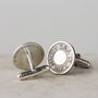 Personalised Silver Roman Numerals Cufflinks, thumbnail 3 of 6