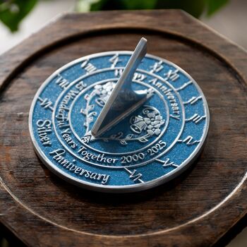 25th Silver Anniversary Sundial Gift Celebration Present, 2 of 11