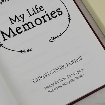 Personalised My Life Memories Journal, 5 of 6