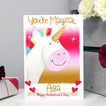 Personalised 'You're Magical' Unicorn Card, 3 of 5