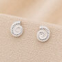 Sterling Silver Ammonite Fossil Stud Earrings, thumbnail 1 of 9