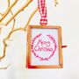 Christmas Brass Hanging Decorative Frame, thumbnail 1 of 3