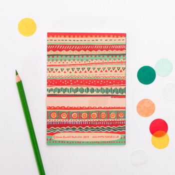 Patterned Aztec Notebook, 2 of 3