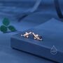 Very Tiny Sawtooth Shark Stud Earrings In Sterling Silver, thumbnail 2 of 11