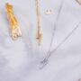 Sterling Silver Tiny Little Lightning Bolt Pendant Necklace, thumbnail 4 of 12