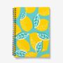 A5 Spiral Notebook Featuring A Citrus Lemon Design, thumbnail 1 of 2