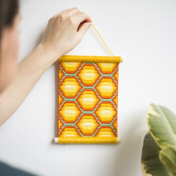 Bargello Tapestry Kit Honeycomb Wall Hanging, 2 of 7
