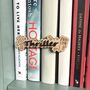 Thriller Genre Divider Bookshelf Sign, thumbnail 1 of 5