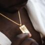 Gold Plated Palm Tree Steel Pendant Necklace For Men, thumbnail 10 of 12