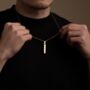 Engraved Four Sided Name Bar Pendant Necklace, thumbnail 2 of 6