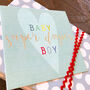 Baby Boy Card With Silver Foiled Writing, thumbnail 3 of 5