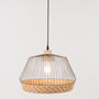 Birdy Wire Pendant Light With Braided Rattan Border, thumbnail 3 of 3
