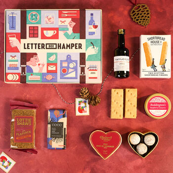 Christmas Letter Box Hamper With Port And Truffles, 2 of 8