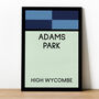 Adams Park Monopoly Wycombe Football Print, thumbnail 1 of 2