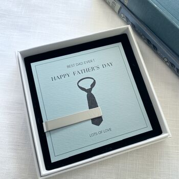 Personalised Engraved Tie Clip For Dad Or Grandad | Father's Day Gift, 7 of 7