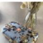 Light Blue Rectangular Floral Handcrafted Clutch, thumbnail 4 of 5