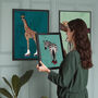Custom Personalised Zebra Wearing Heels Art Print, thumbnail 8 of 12