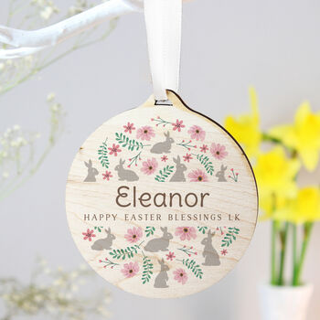 Personalised Wooden Easter Decoration, 2 of 5