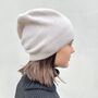 Cashmere Blend Beanie Hat, thumbnail 2 of 4