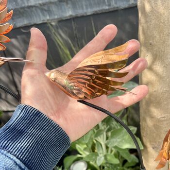 Handmade Copper Bird Garden Sculptures – Set Of Three, 7 of 7