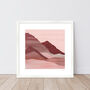 Pink Desert Mountain Landscape Print, thumbnail 5 of 7