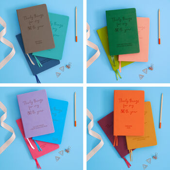 Personalised 30 Things For 30th Year Planner Notebook, 2 of 12