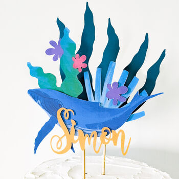 3D Blue Whale Under The Sea Cake Topper, 2 of 3