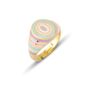 Adjustable Multi Nude Color Sterling Silver Gold Ring, thumbnail 1 of 2