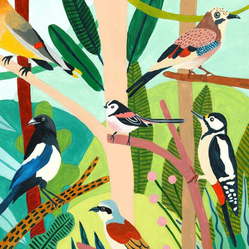 British Birds Art Print By Amber Davenport