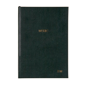 Personalised A5 Leather Music Manuscript Notebook, 4 of 9