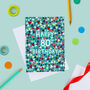 80th Birthday Card For Men, Geometric 80th Card, For Him, thumbnail 1 of 2
