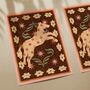 ‘Floral Horse’, Botanical Western Art Print, Rodeo Cowboy Flower Poster, thumbnail 3 of 3