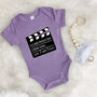 Personalised Film Baby Announcement Babygrow, thumbnail 4 of 7