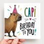 Capi Birthday To You! Capybara Card, thumbnail 2 of 2