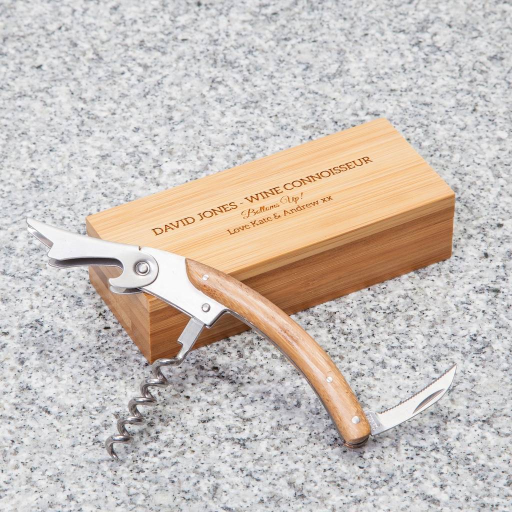 Personalised Corkscrew Gift Box By British and Bespoke