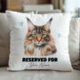 Personalised Maine Coon Cat Reserved For Cushion Cover, thumbnail 1 of 2