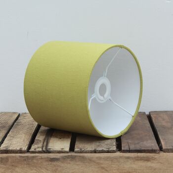 Linen Lime Green Lampshade, 6 of 9