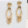 Large Gold Hoop Earrings, Gold Plated Drop Earrings, thumbnail 5 of 6